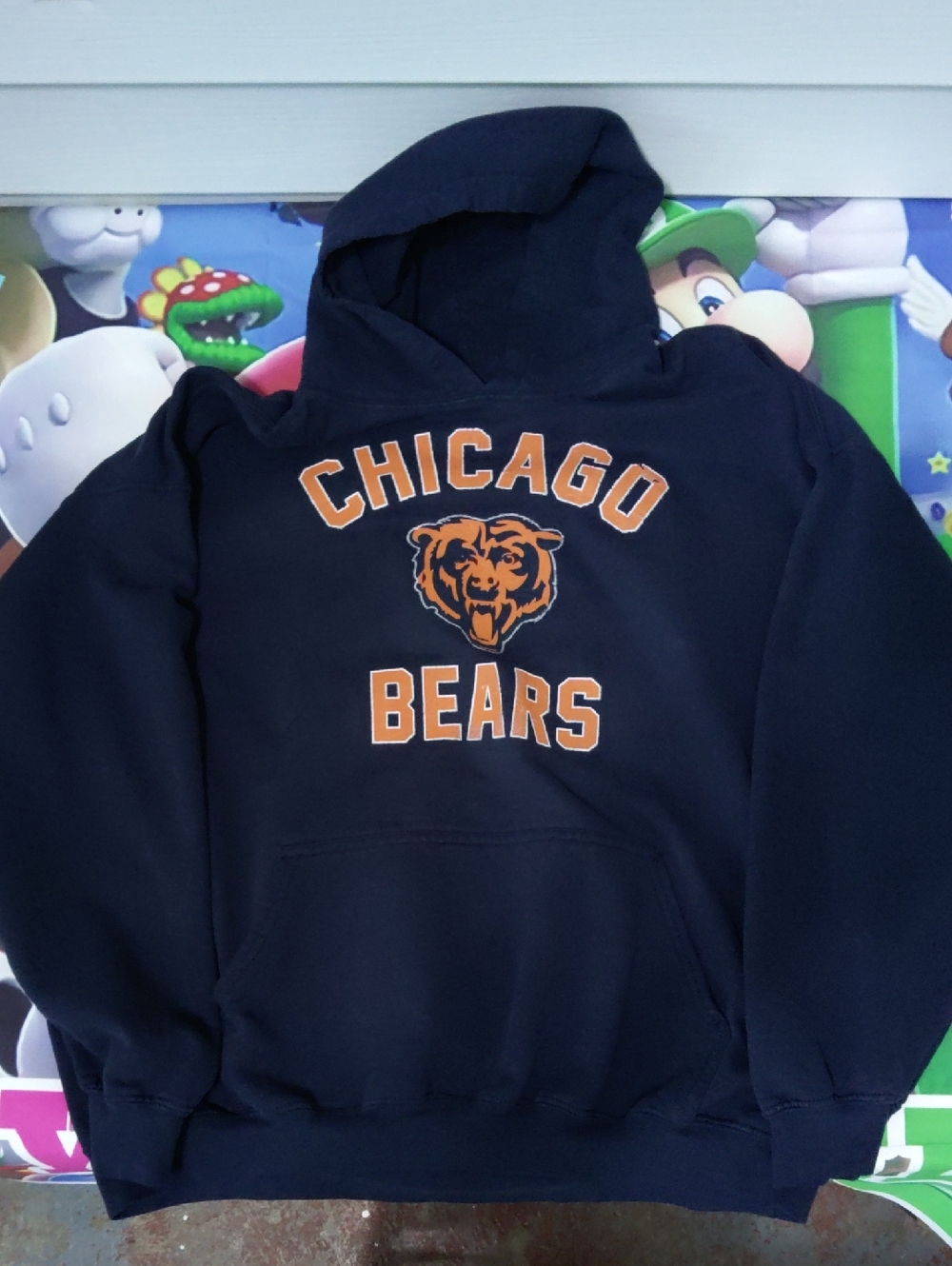 NFL Chicago Bears Navy Blue & Orange Hoodie